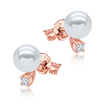Pearl with CZ Crystal Silver Stud Earring STS-4874